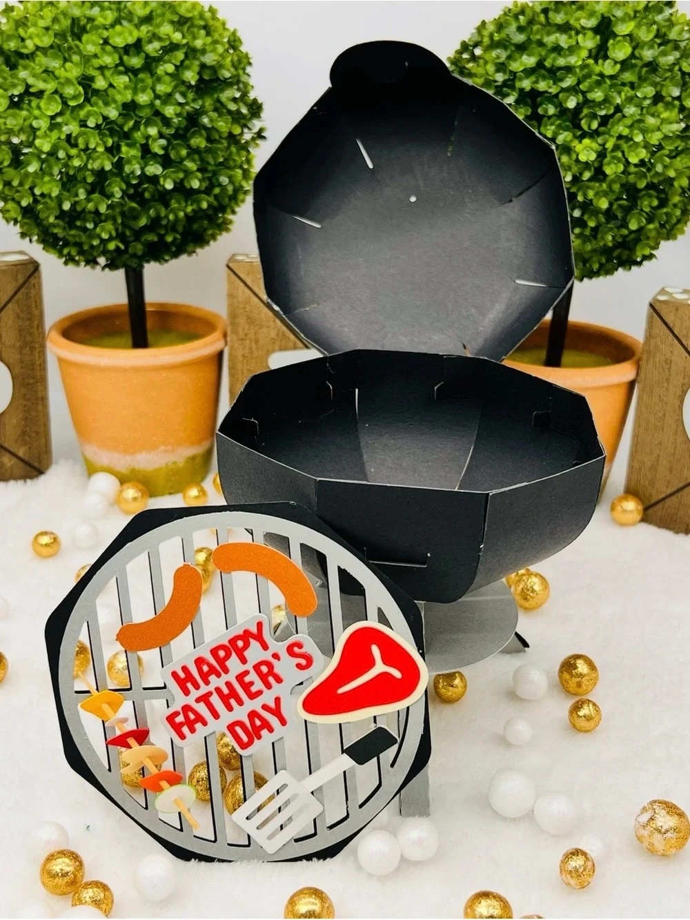 Father’s Day Grill Party Favor Box - black